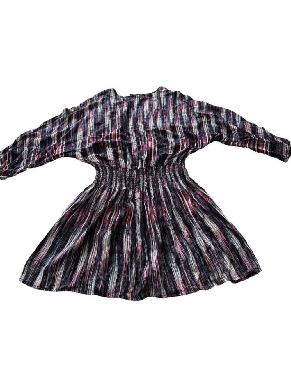 Lord & Taylor Design Lab Cold Shoulder Cinched Waist Mini Dress Multi Color LG - Picture 4 of 8
